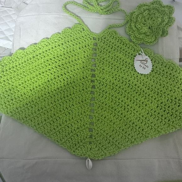 Crochet green Cropped Sofia - Picture 7 of 7